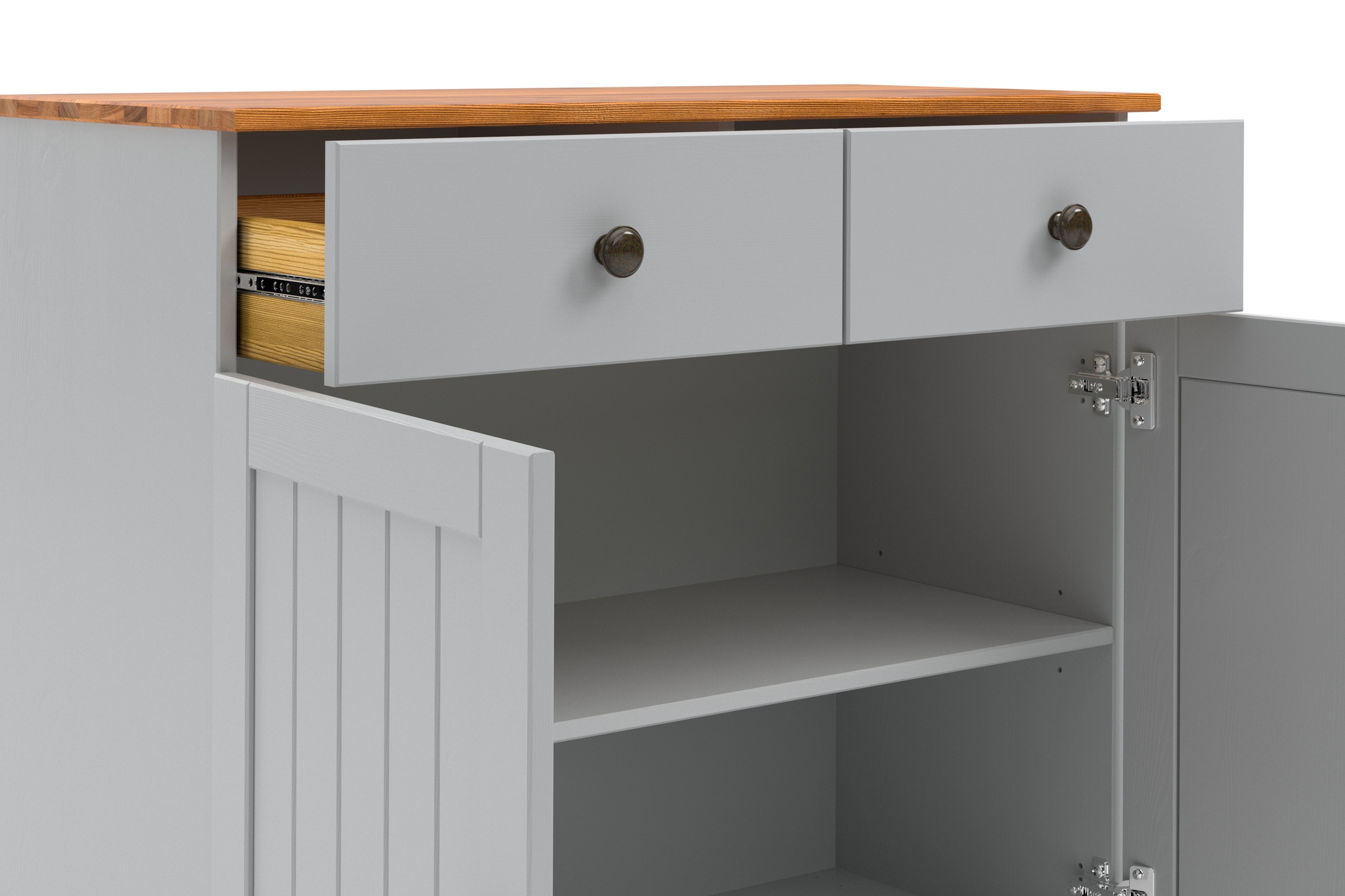 Home affaire Anrichte »Alby2« Mit 2 Türen, 2 Schubkästen und Metallgriffe, Breite 85 cm