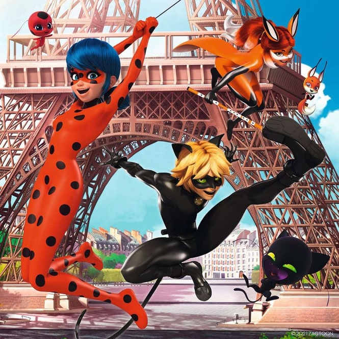 Miraculous Puzzle - Unsere Helden Ladybug und Cat Noir - 3 x 49 Teile