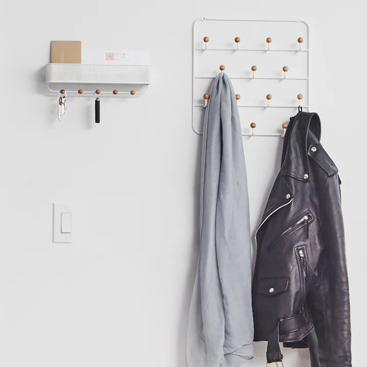 Umbra - Estique Garderobe mit Ablage, weiss / natur