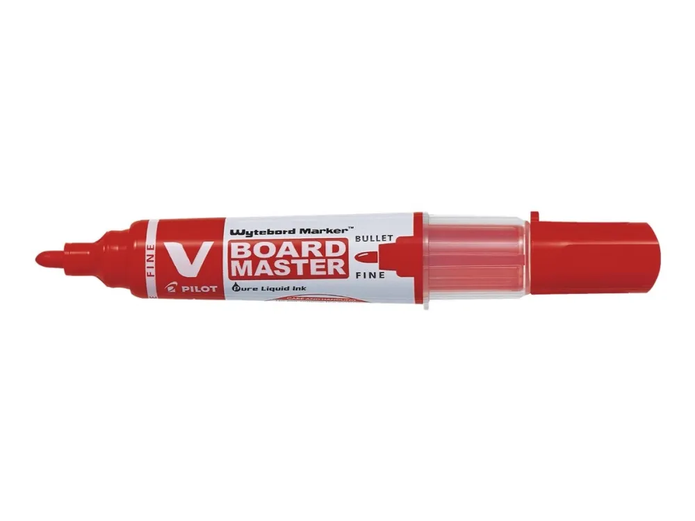 Whiteboardmarker Pilot V-Board Master, rund spids - med 5 stk. ass. farver
