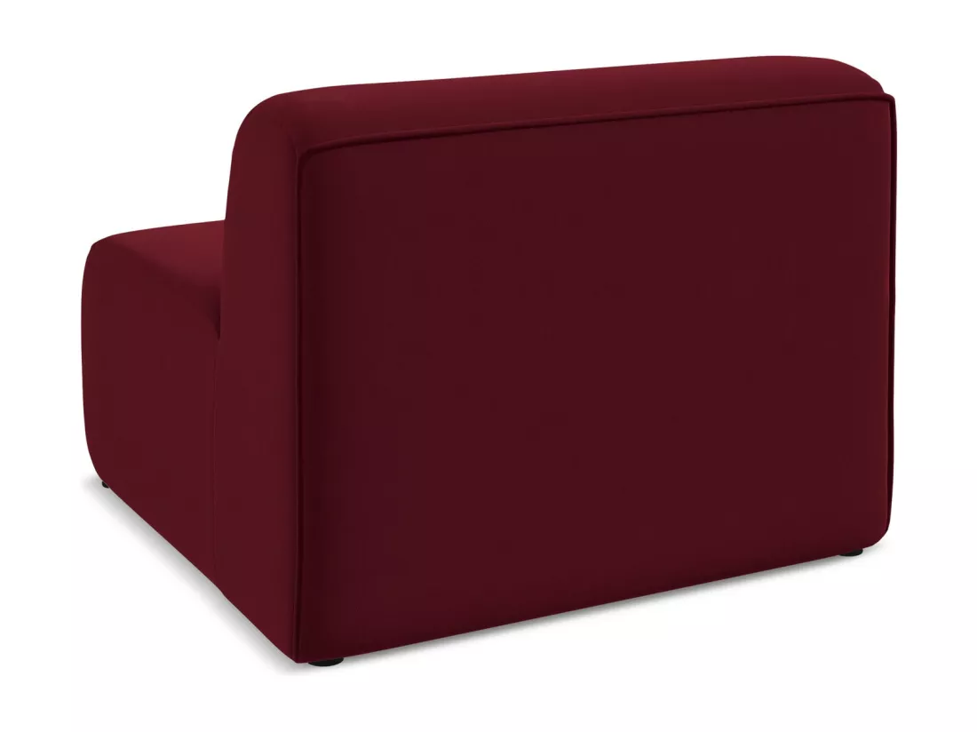 Fauteuil pour canapé modulable en velours - bourgogne - EKAHI