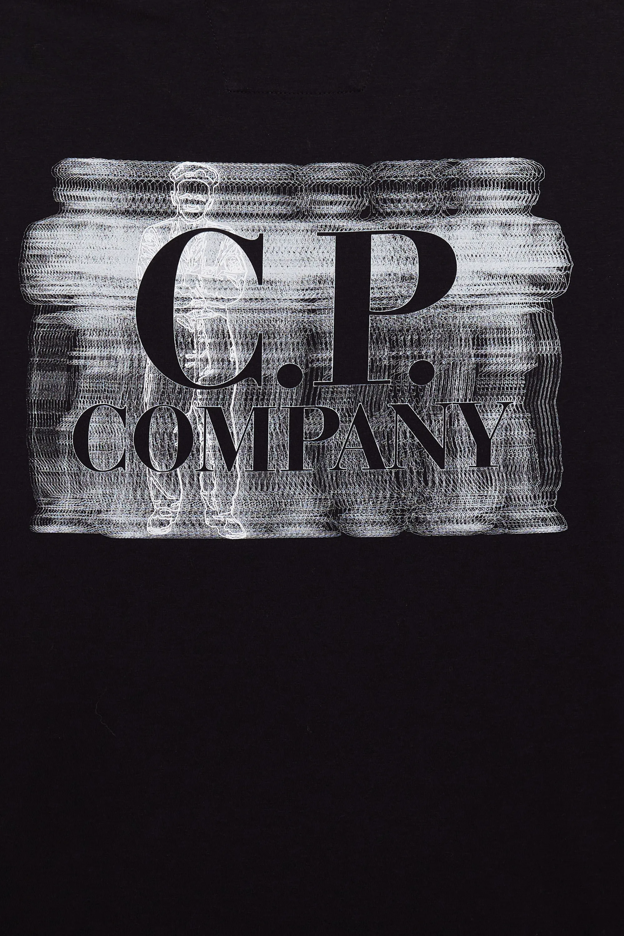 C.P. COMPANY T-shirt 30/1 JERSEY BLURRY LOGO T-SHIRT Noir