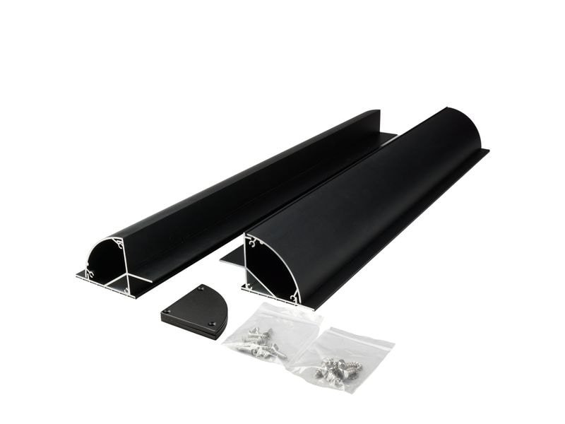 WATTSTUNDE Solarmodul Halterung HSA  55/S ALU Schwarz Halterung geeignet für Solarmodule mit einer Länge von max. 55 cm