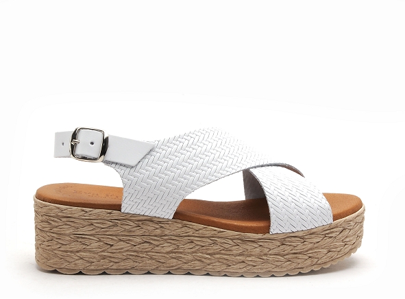 Eva frutos nu pieds talons femme 714 blanc