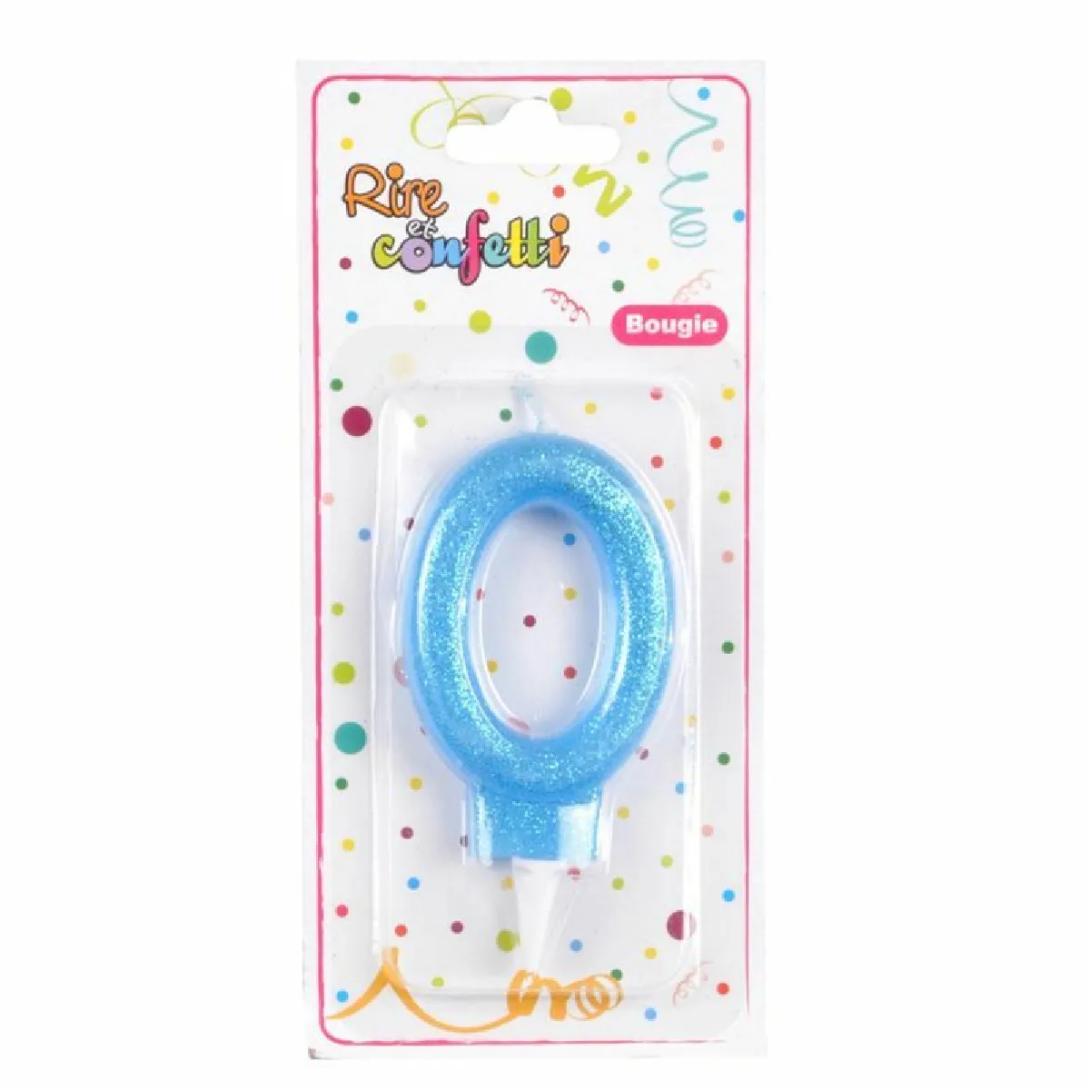 Paris Prix Bougie d'Anniversaire Paillette Chiffre 0 - Bleu