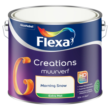 Flexa Creations muurverf extra mat morning snow 2,5 liter