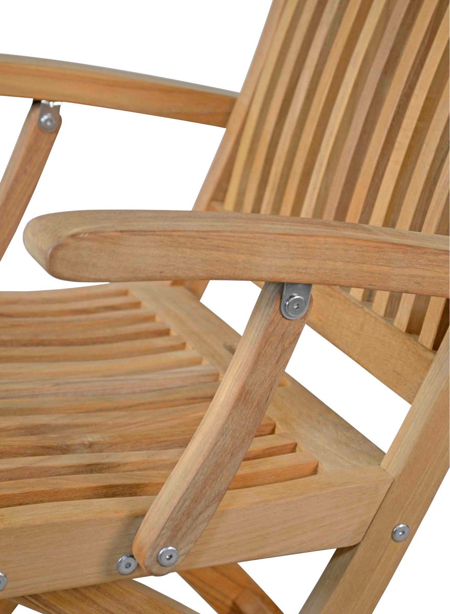 Opvouwbare stoel, houten teak, balkonstoel, tuinstoel, opvouwbaar, premium