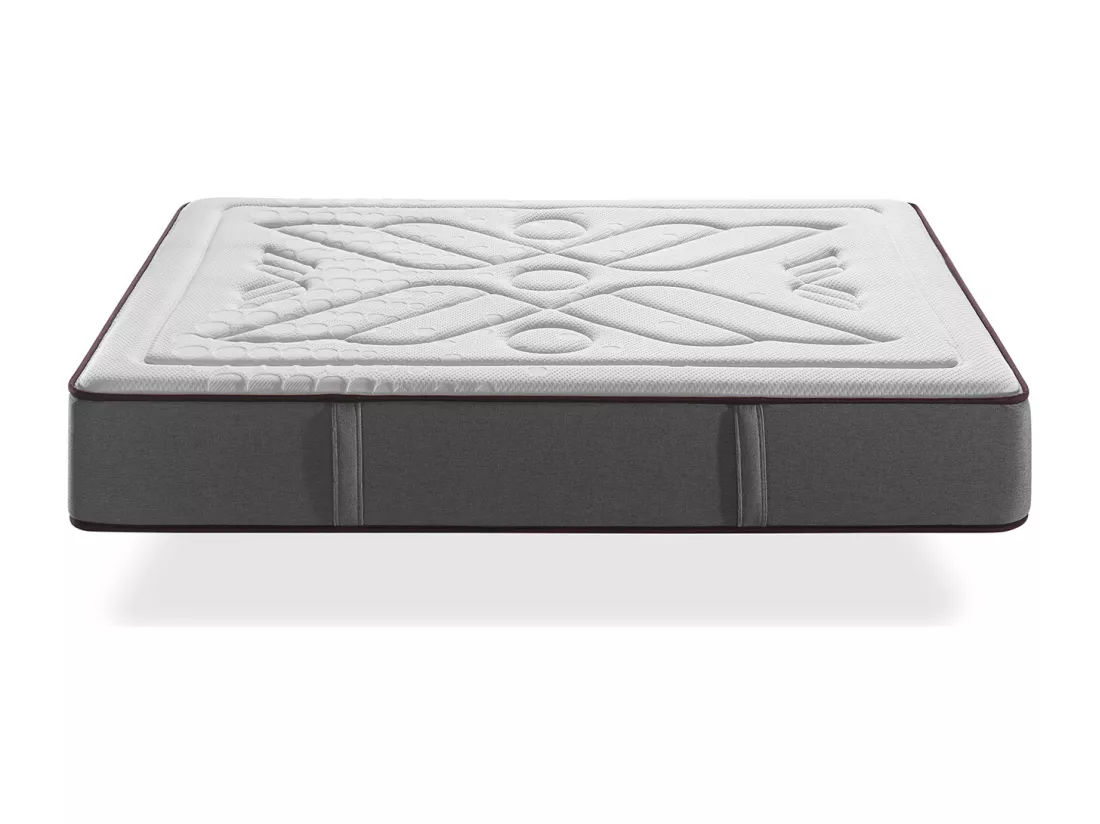 Matelas a memoire de forme 160X200 LYRA VISCO FOAM, Epaisseur 27 CM, Hautement adaptable. Ergonomique. 7 zones de confort et reduit les points de pression