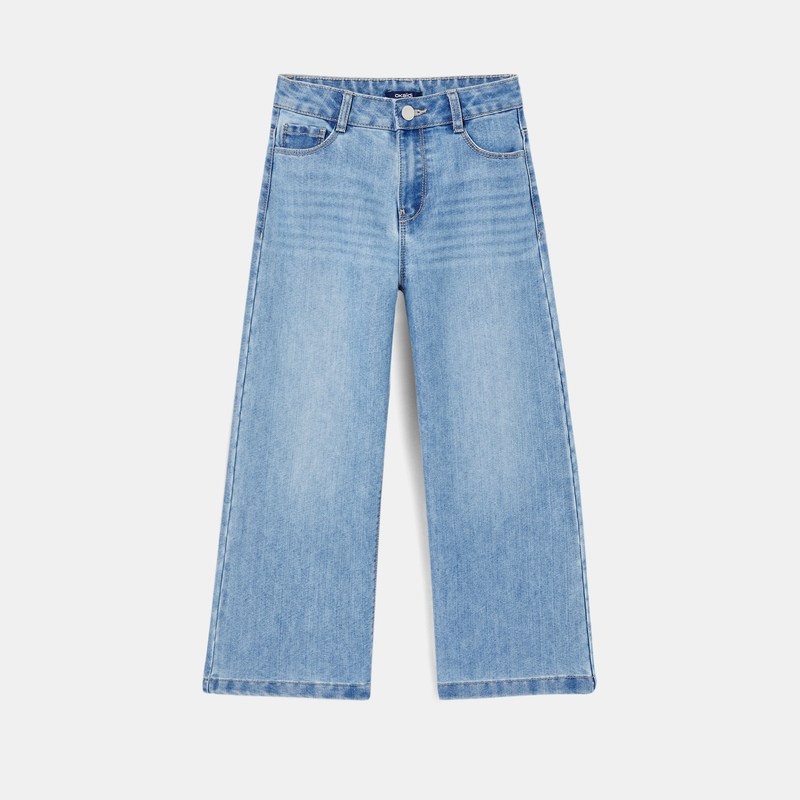 Jean jambes larges bleu fille