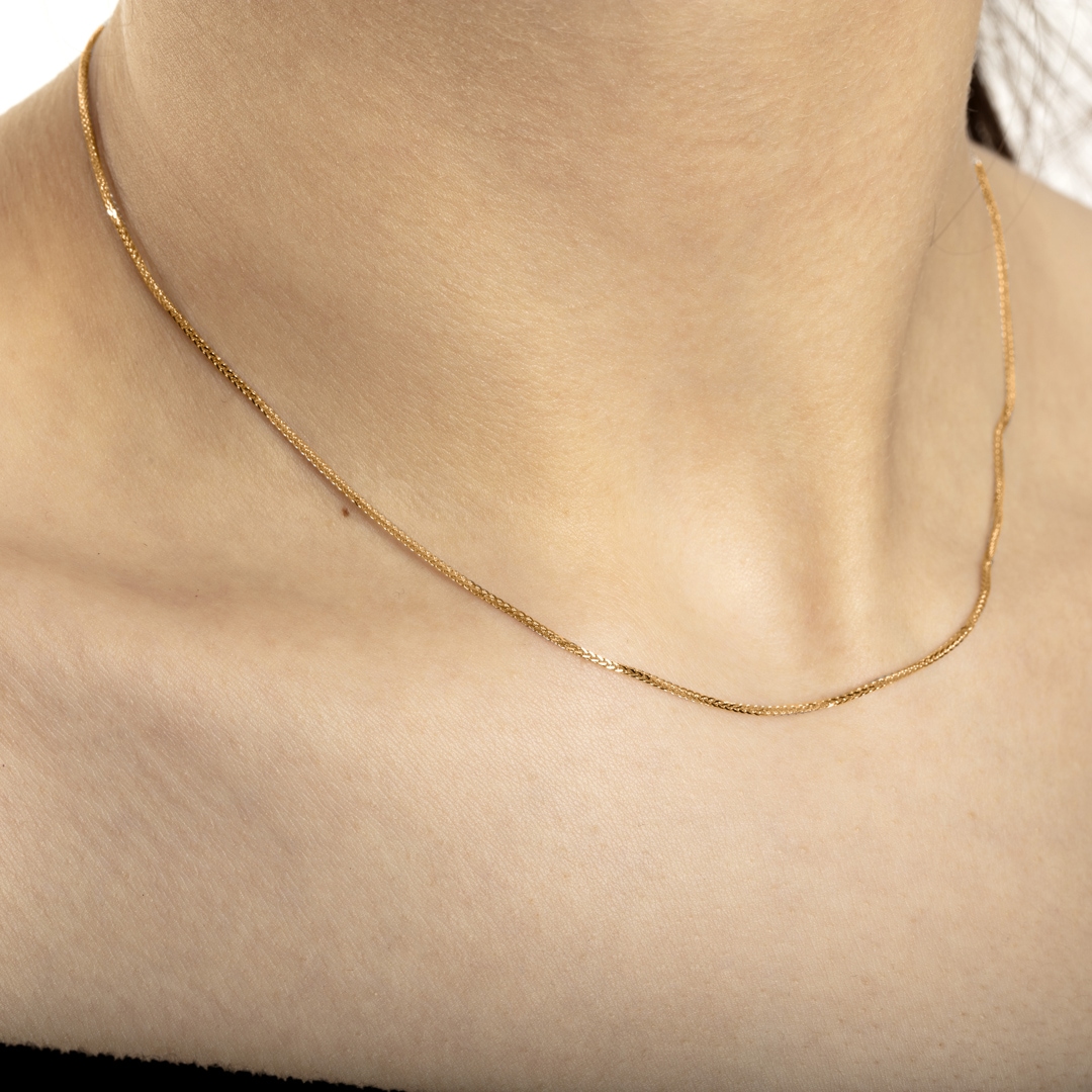 Fuchsschwanzkette 750/18 K Gelbgold 0.7mm
