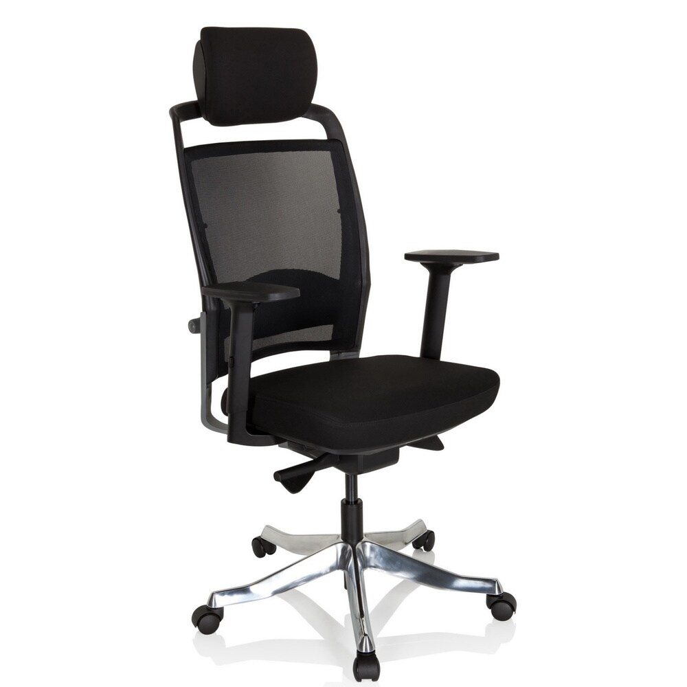 Profi Bürostuhl IKAST I Stoff/Netzstoff mit Armlehnen hjh OFFICE