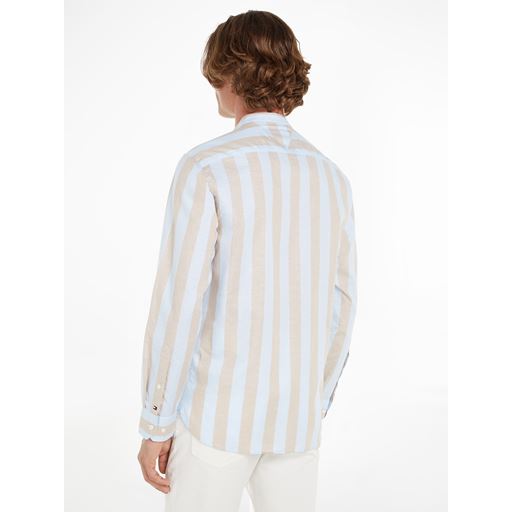 Tommy Hilfiger DC Bold Stripe Skjorte, Beige/Well Water/Optic White, XL