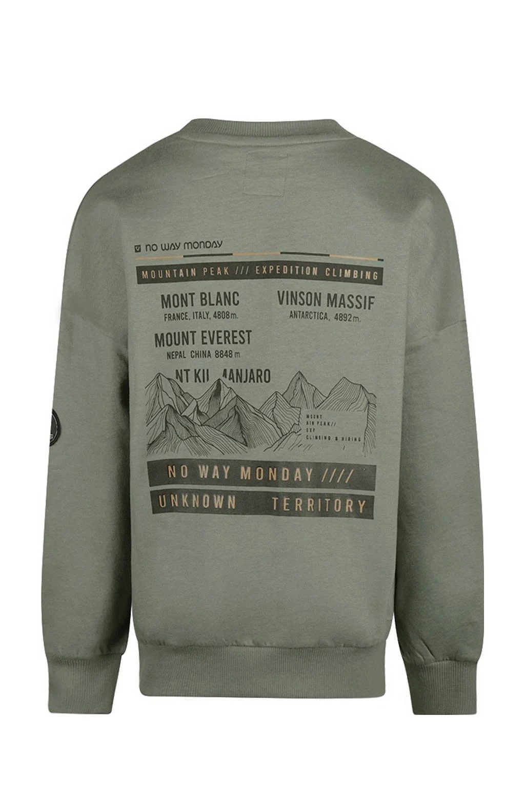 No Way Monday sweater groen