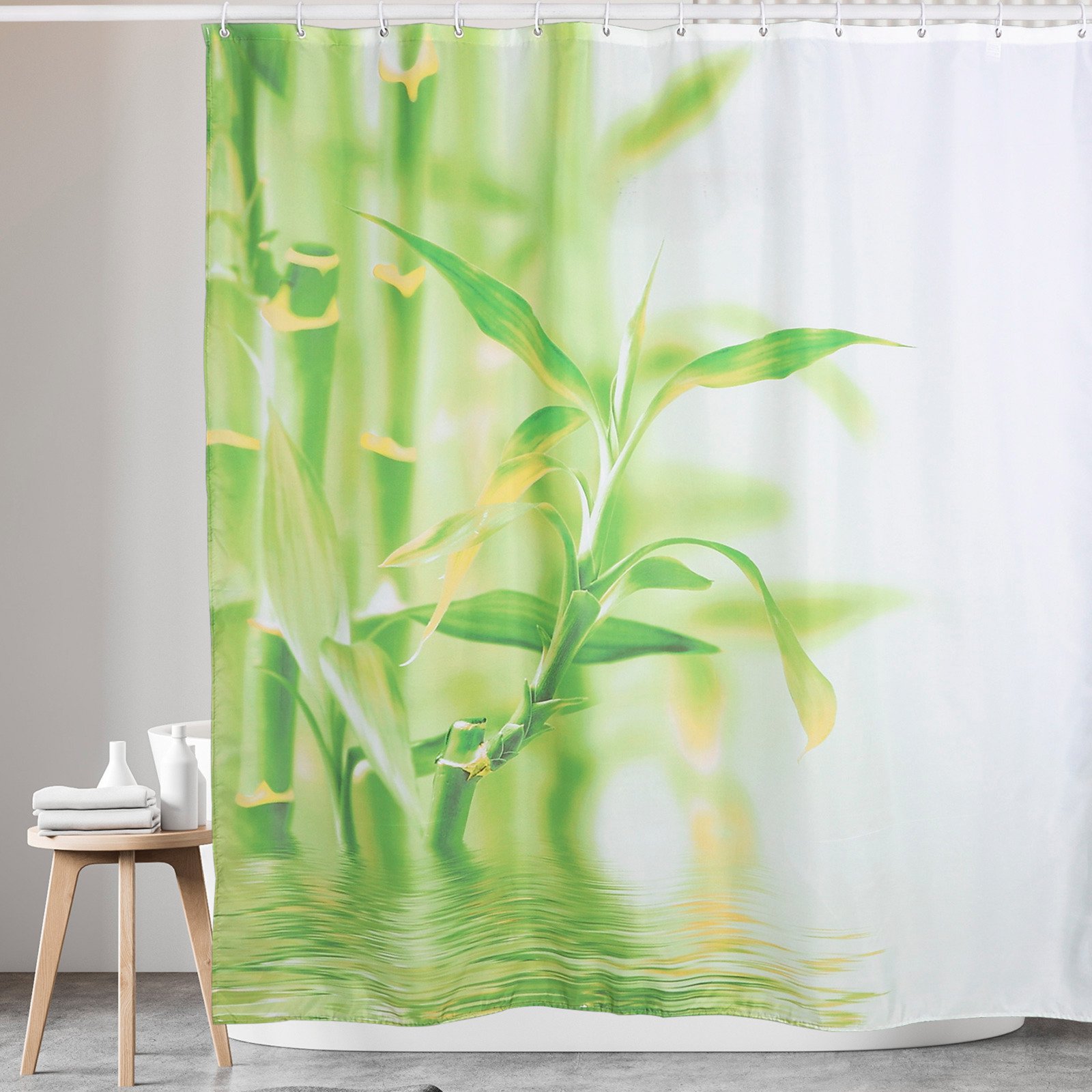 Duschvorhang Bamboo green 180x180cm