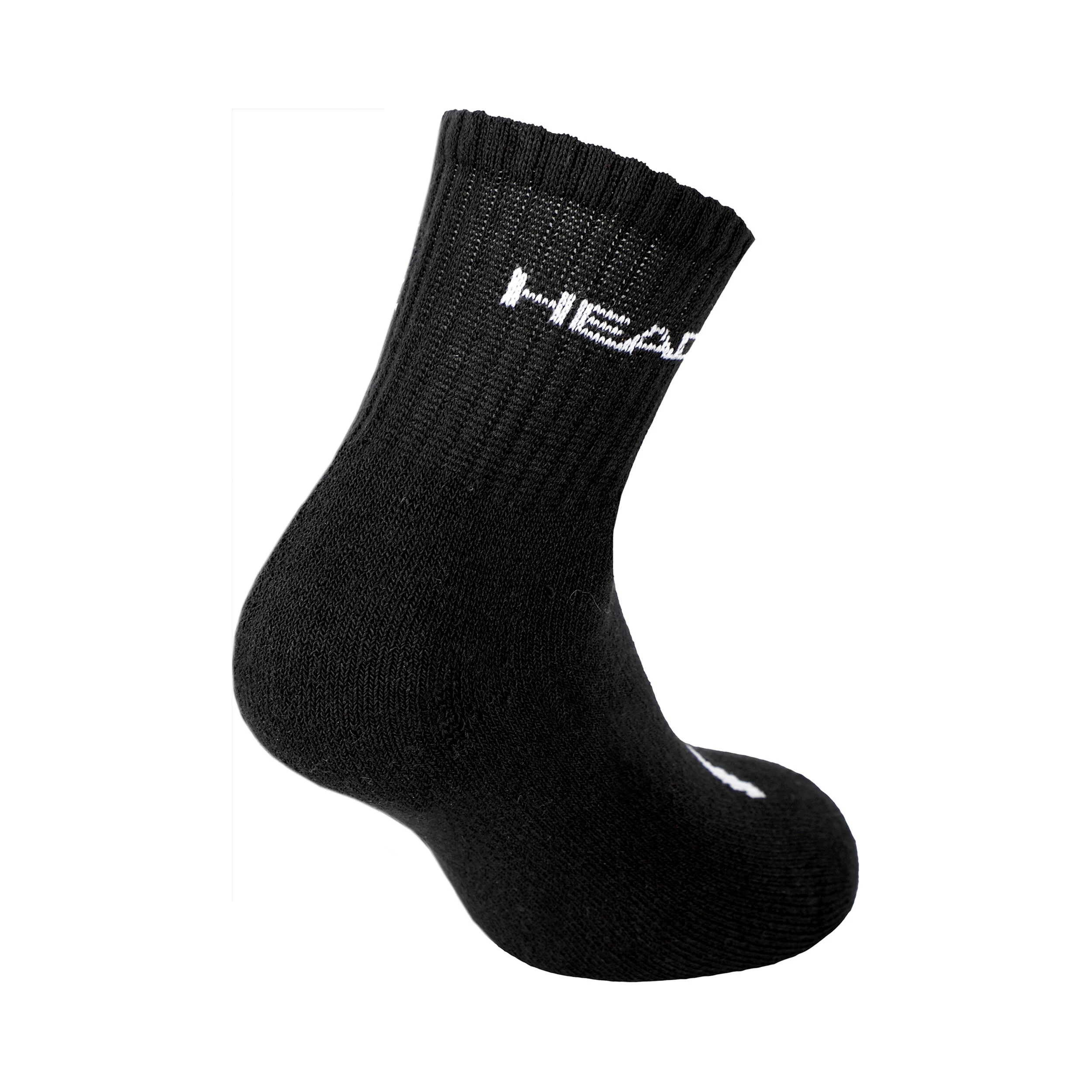 HEAD Club Short Crew Chaussettes De Tennis Pack De 3 - Noir