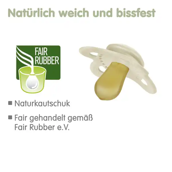 Schnuller Original Latex 0-6 Monate, 2 Stk. Hase / Reh