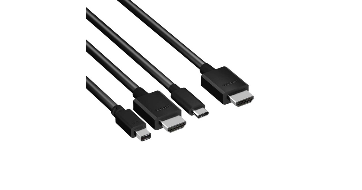 Club 3DMultiport > HDMI adapter  (2 meter, 4K 60 Hz, USB-C + HDMI + Mini-DisplayPort naar HDMI)