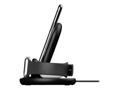 Belkin BoostCharge - Trådløs opladningsstander - 7.5 Watt - sort - for Apple AirPods; AirPods Pro; iPhone 11, 12, 7, 8, SE, X, XR, XS, XS Max; Watch