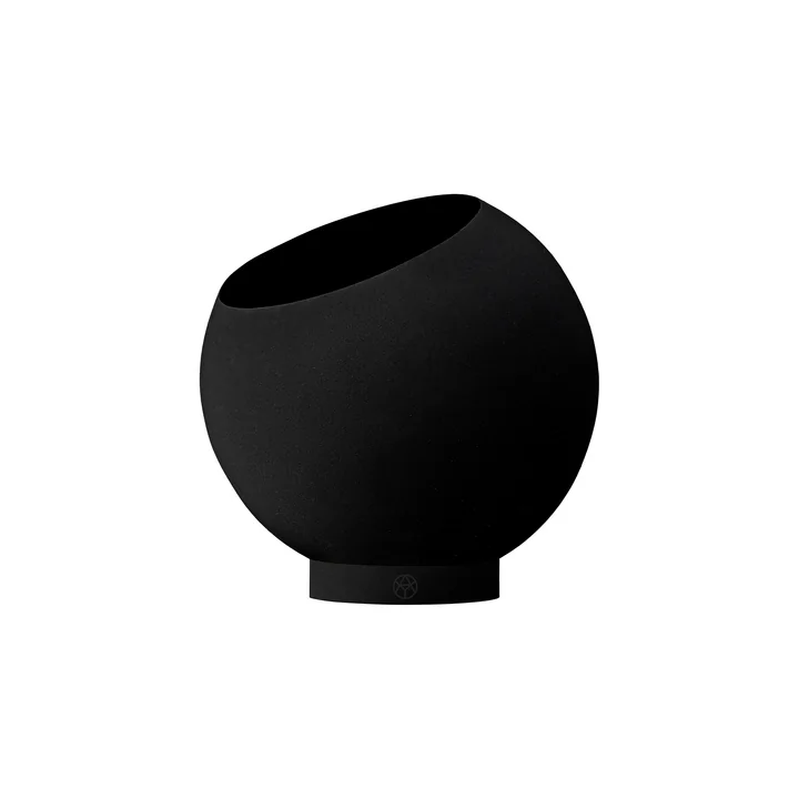 AYTM - Globe Blumentopf, Ø 21 x H 18,8 cm, schwarz / schwarz