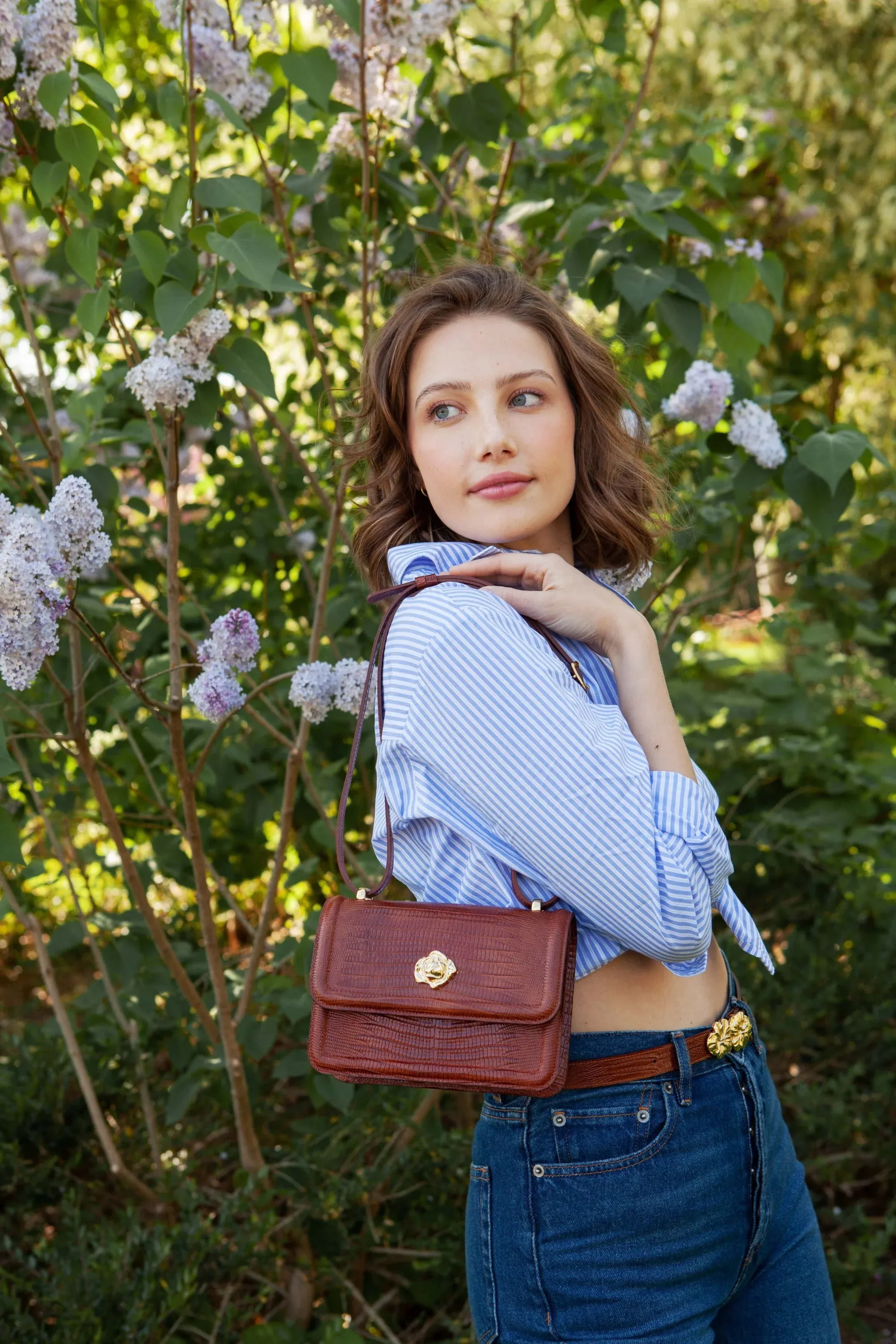 Sac en cuir lézard Rosie Fauvette