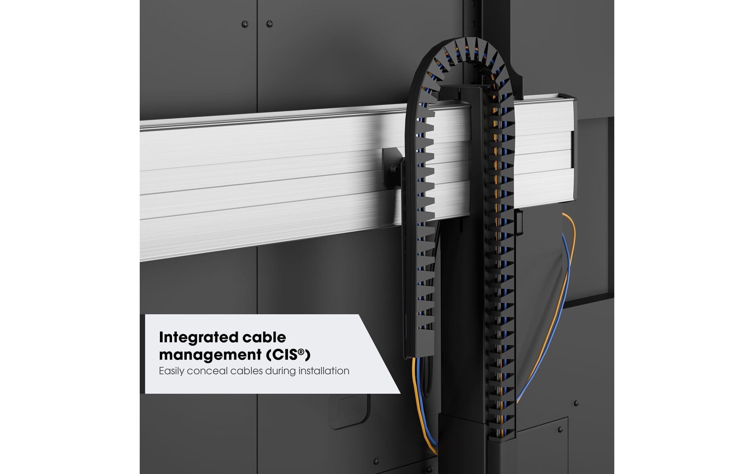 TV-Lift Rise 2008 Schwarz<br>Boden-Wand-Montagemodul mit motorisiertem Display-Liftsystem