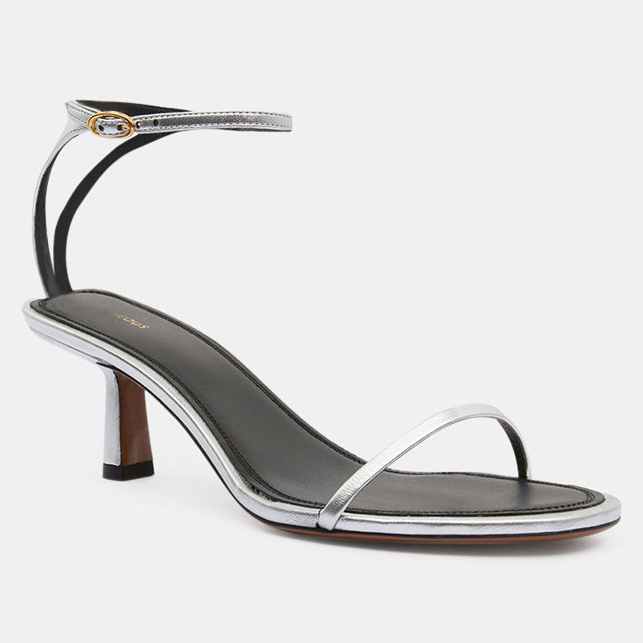 Neous Sandales en Cuir Tanev argentées - Talon 5.5 cm