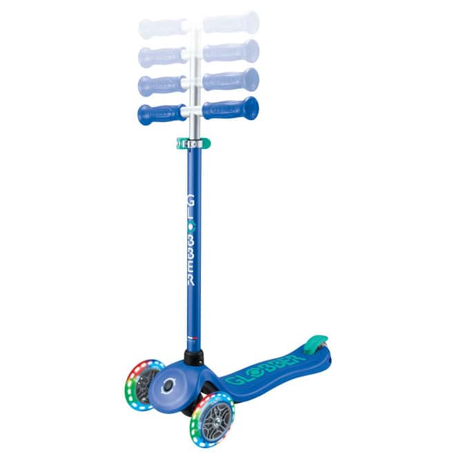Globber - Scooter Primo Plus Lights - inkl. Helm - blau