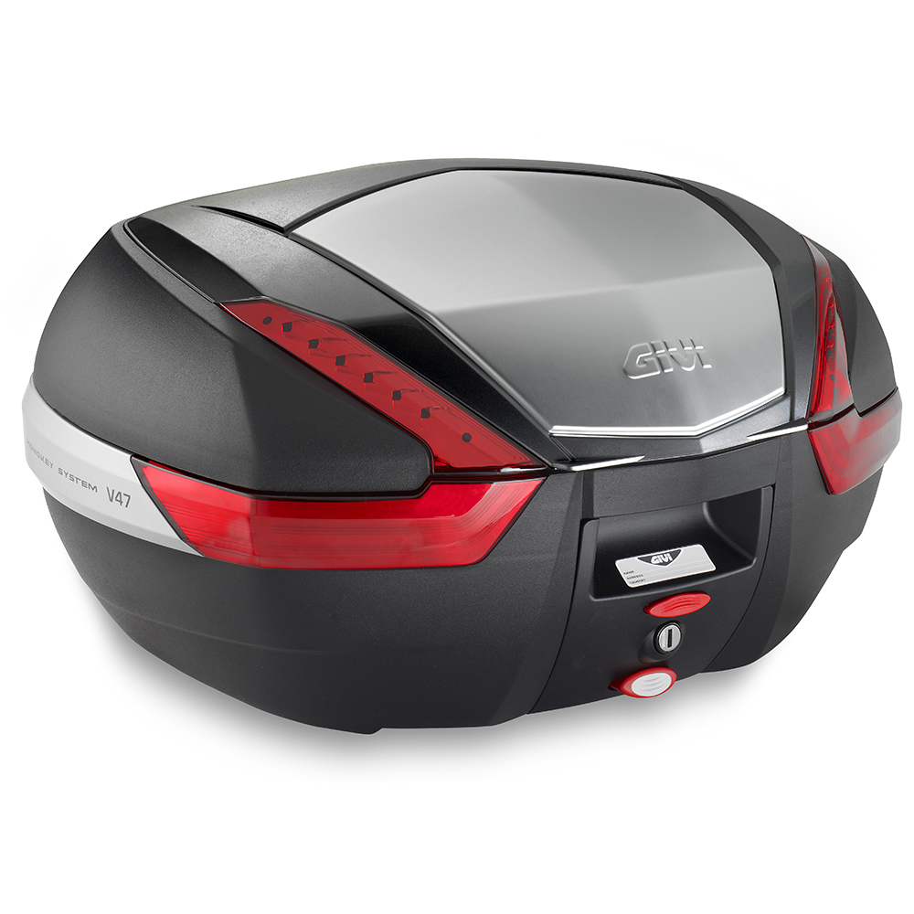 Givi - Top case V47 Noir / Aluminium / Rouge