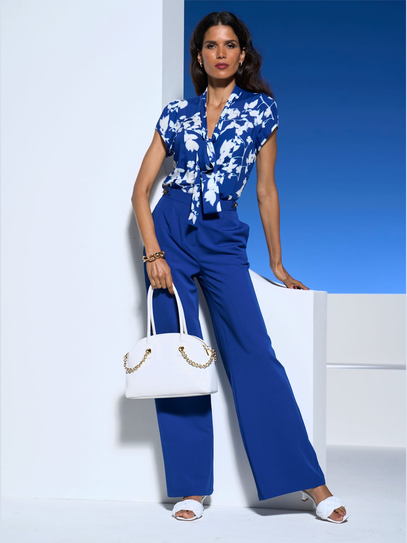 Pantalon jambes larges mode