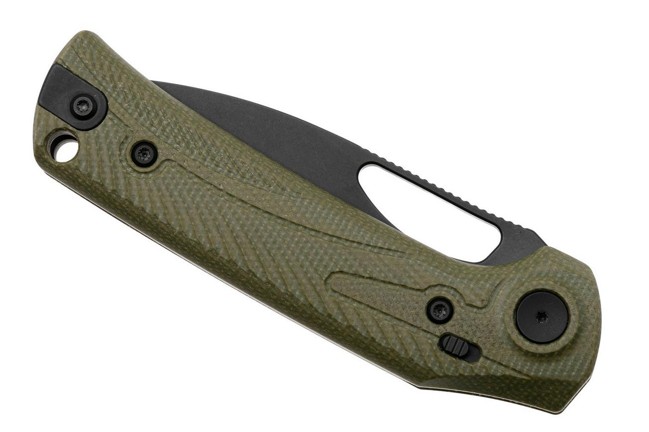 Reate PL-XE PVD Nitro-V, Green Micarta, zakmes