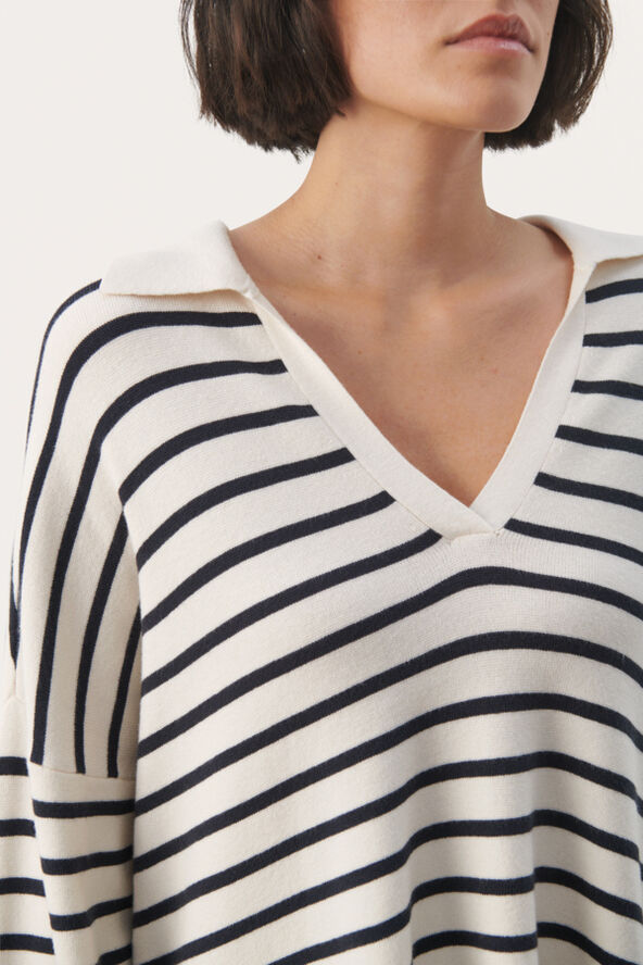 Part Two NataraPW PU Dark navy stripe