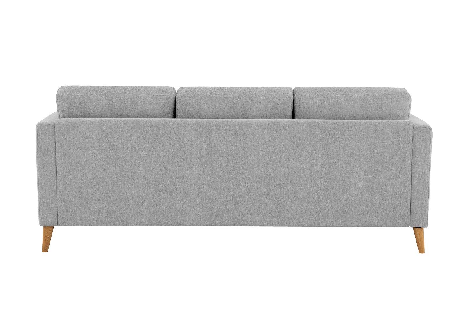 Eden 3-seter sofa Tekstil Thor 3/1 Light Grey med ben i eik natur (15137).