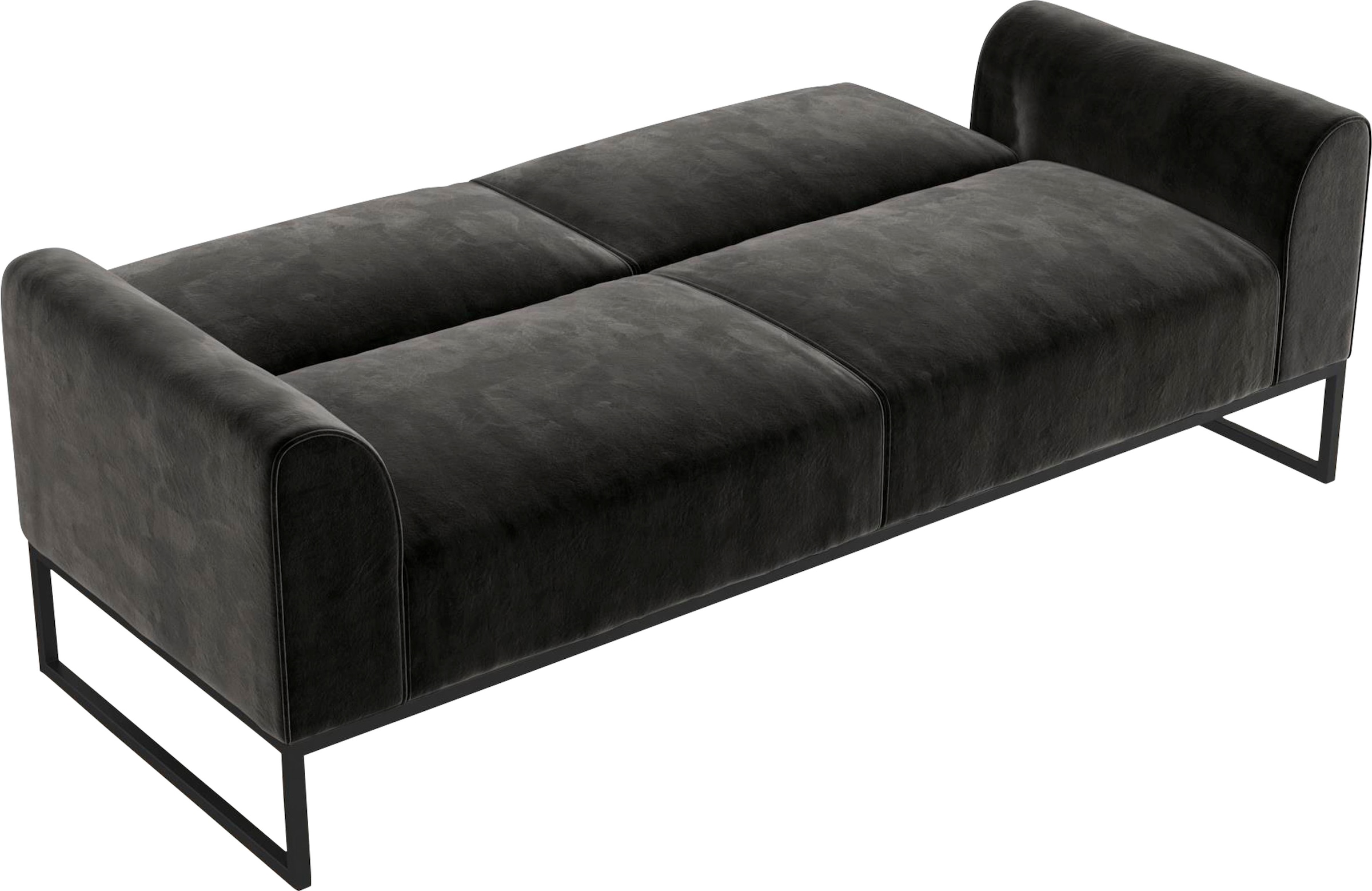 CosmoLiving by Cosmopolitan Schlafsofa »Adley« Veloursstoff, Schlaffunktion, Rückenlehne 2-teilig, Sitzhöhe 47,5 cm