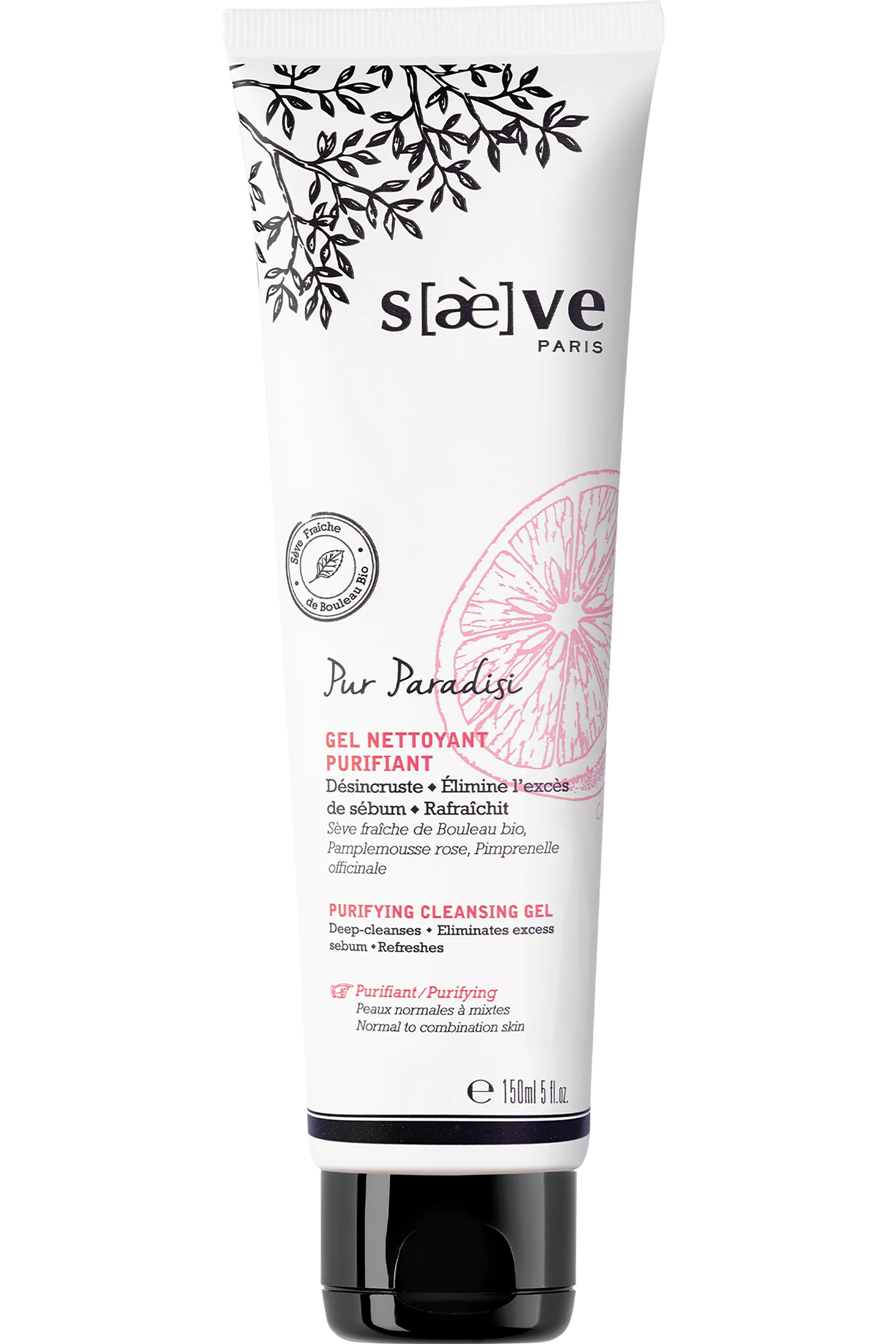 Saeve Gel nettoyant visage purifiant Pur Paradisi-150 ml