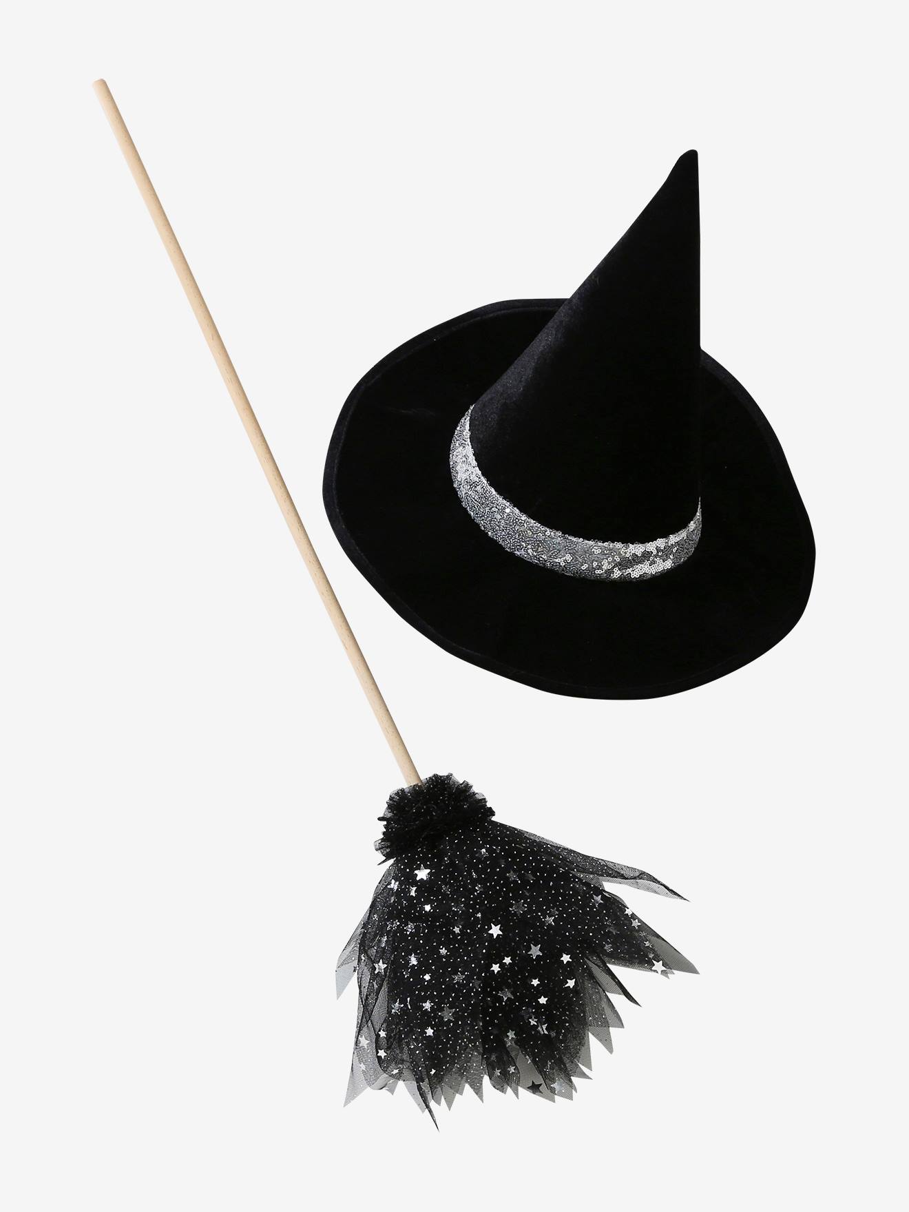 Conjunto de acessórios para fantasia de bruxa negra