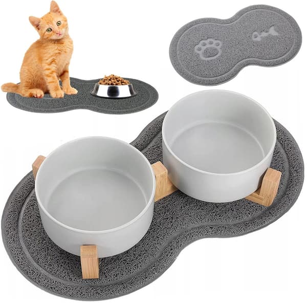 Matskålunderlag / Skålunderlag - Sklisikkert - For hund & katt