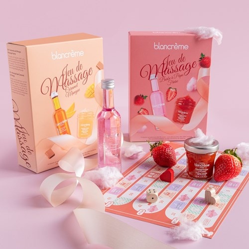 Jeu de massage caramel mangue