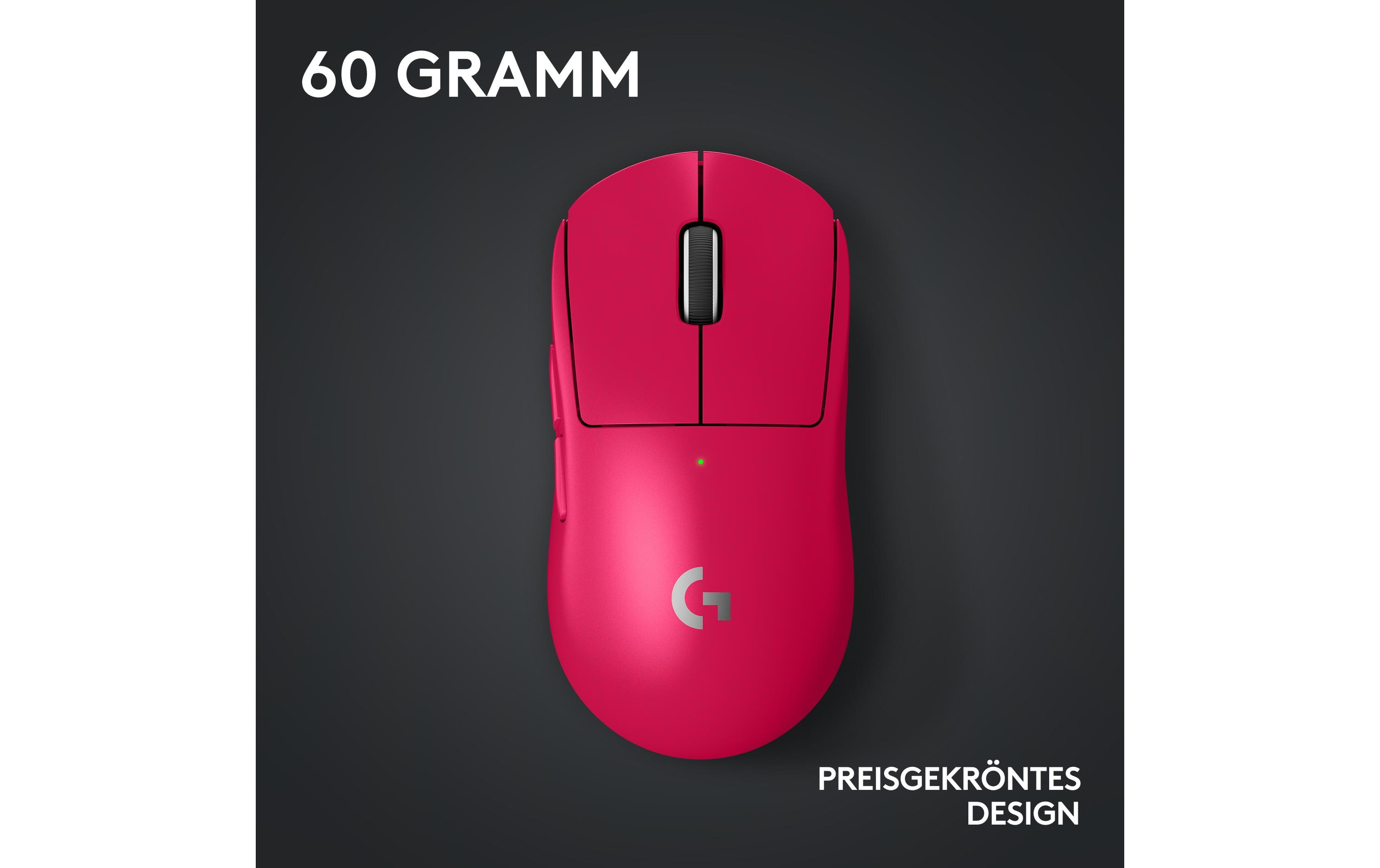 Gaming-Maus Pro X Superlight 2 Lightspeed Magenta<br>Extrem leichte Gaming-Maus mit leistungsvoller Performance