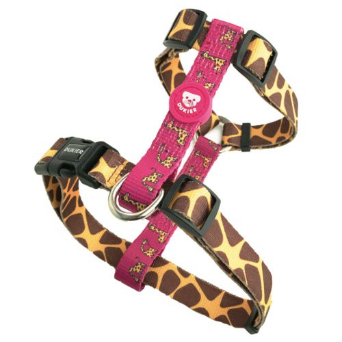 Coleira para cães Dukier Savana Classic com estampa de girafa