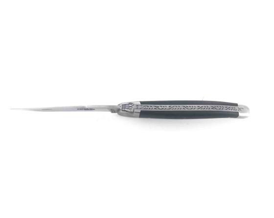 Laguiole Tradition 12 cm - 2 mitres - Ebène Couteau de Poche Forge de Laguiole