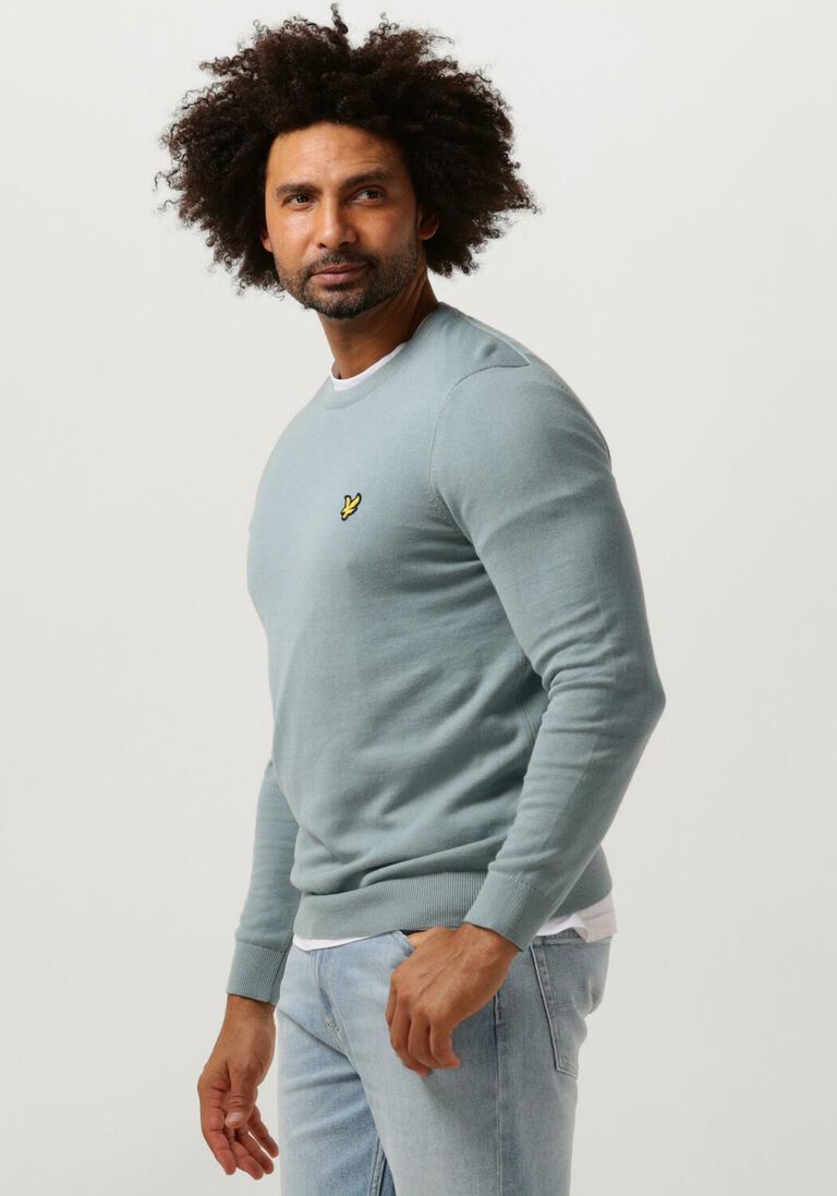 LYLE & SCOTT blauwe lyle & scott t-shirt cotton crew neck jumper