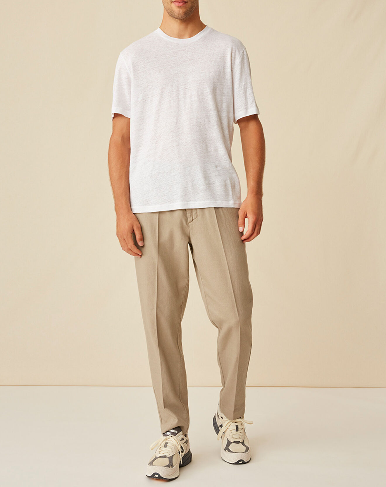 Harris Wilson T-Shirt 100% Lin Humbert blanc