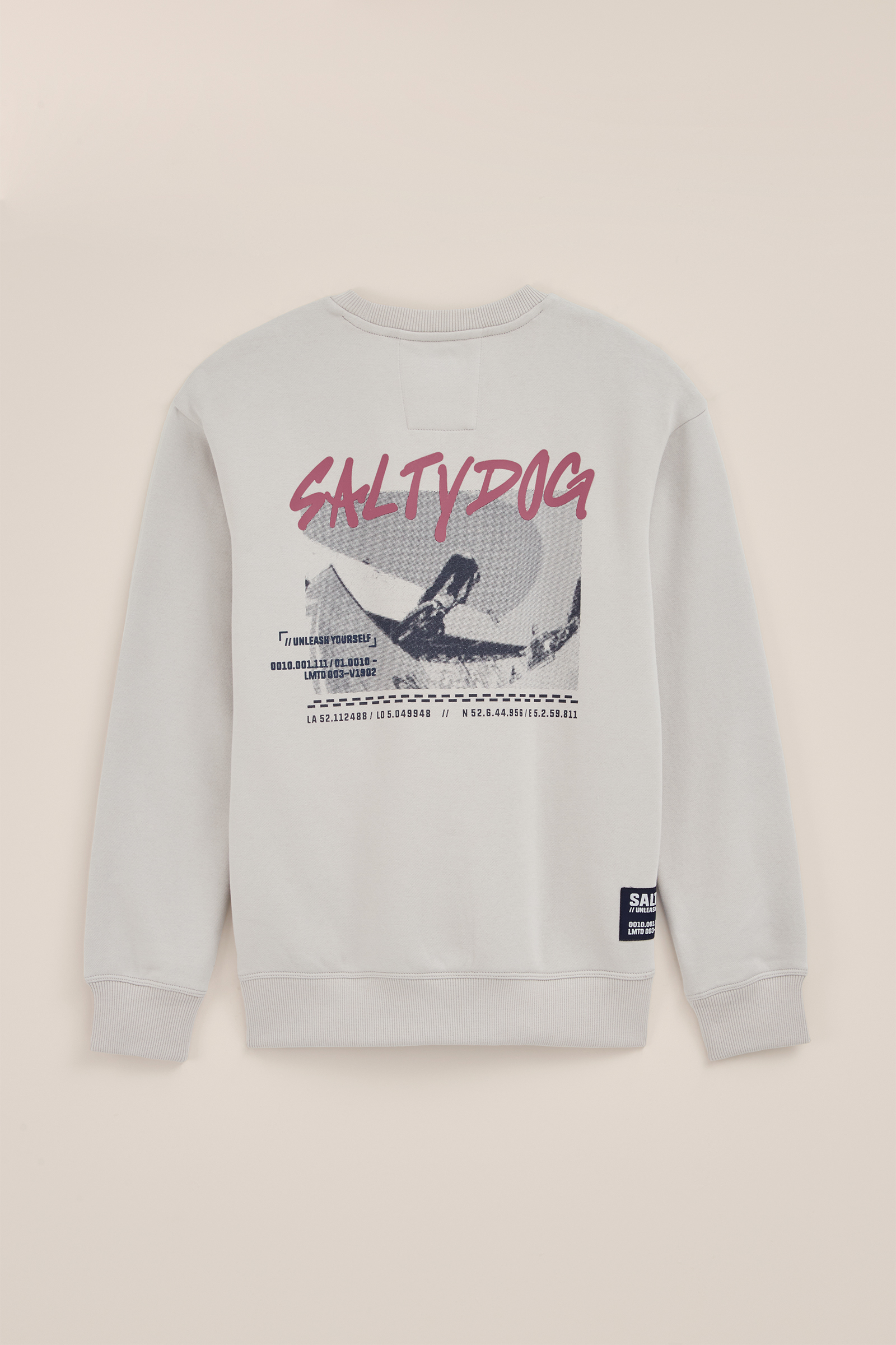 Jongens sweater met opdruk Salty Dog Beige