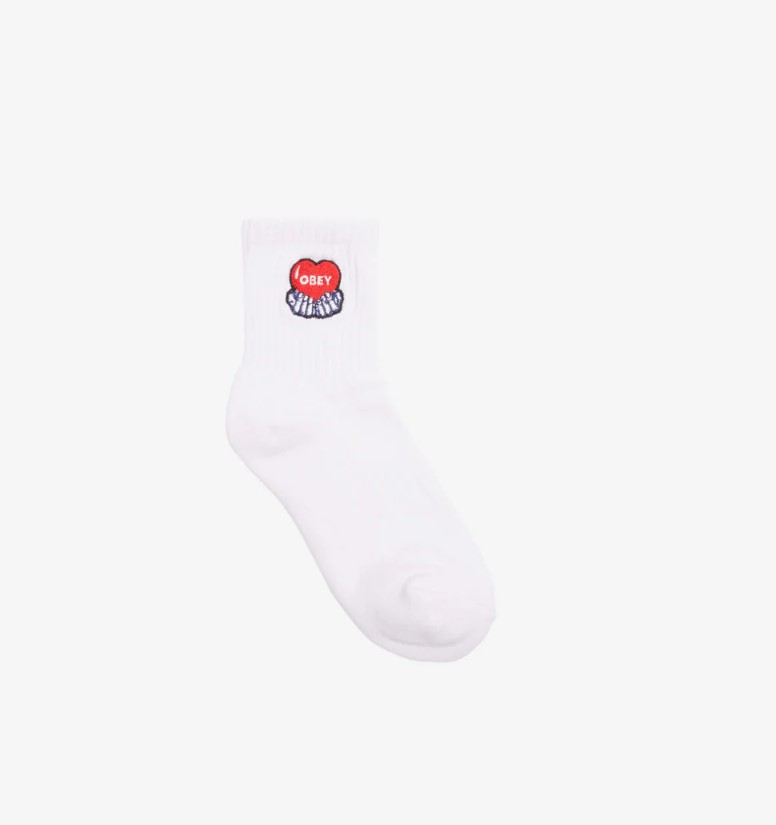 Obey Obey Heart Socks Black