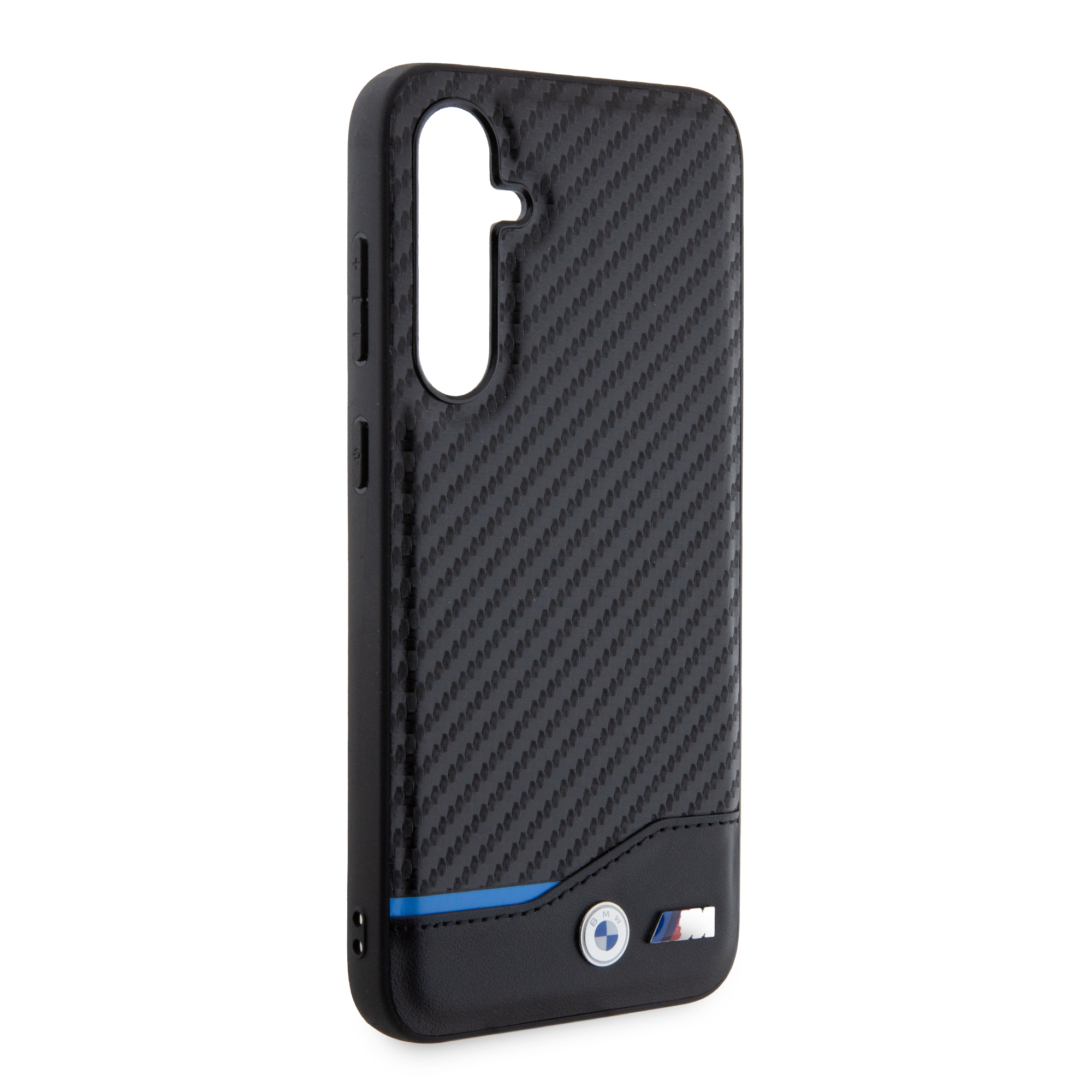 Samsung Galaxy S23 FE Leder Hardcase M Hülle Triangles (BMHCS23FE22NBCK) - Schwarz