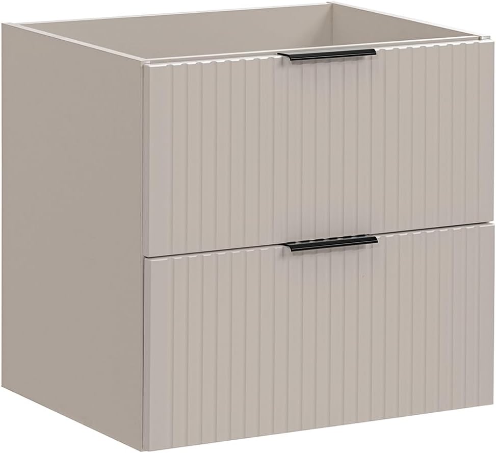 Lomadox Badezimmer Waschtischunterschrank 120cm, in Kaschmir, mit 2 Softclose-Schubladen