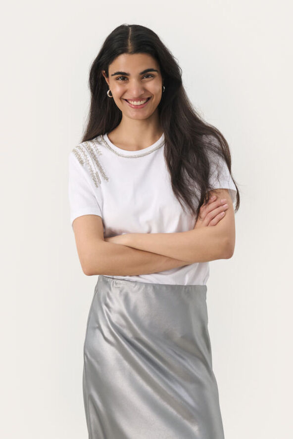 Part Two MaggiPW TS White - delicate embroidery