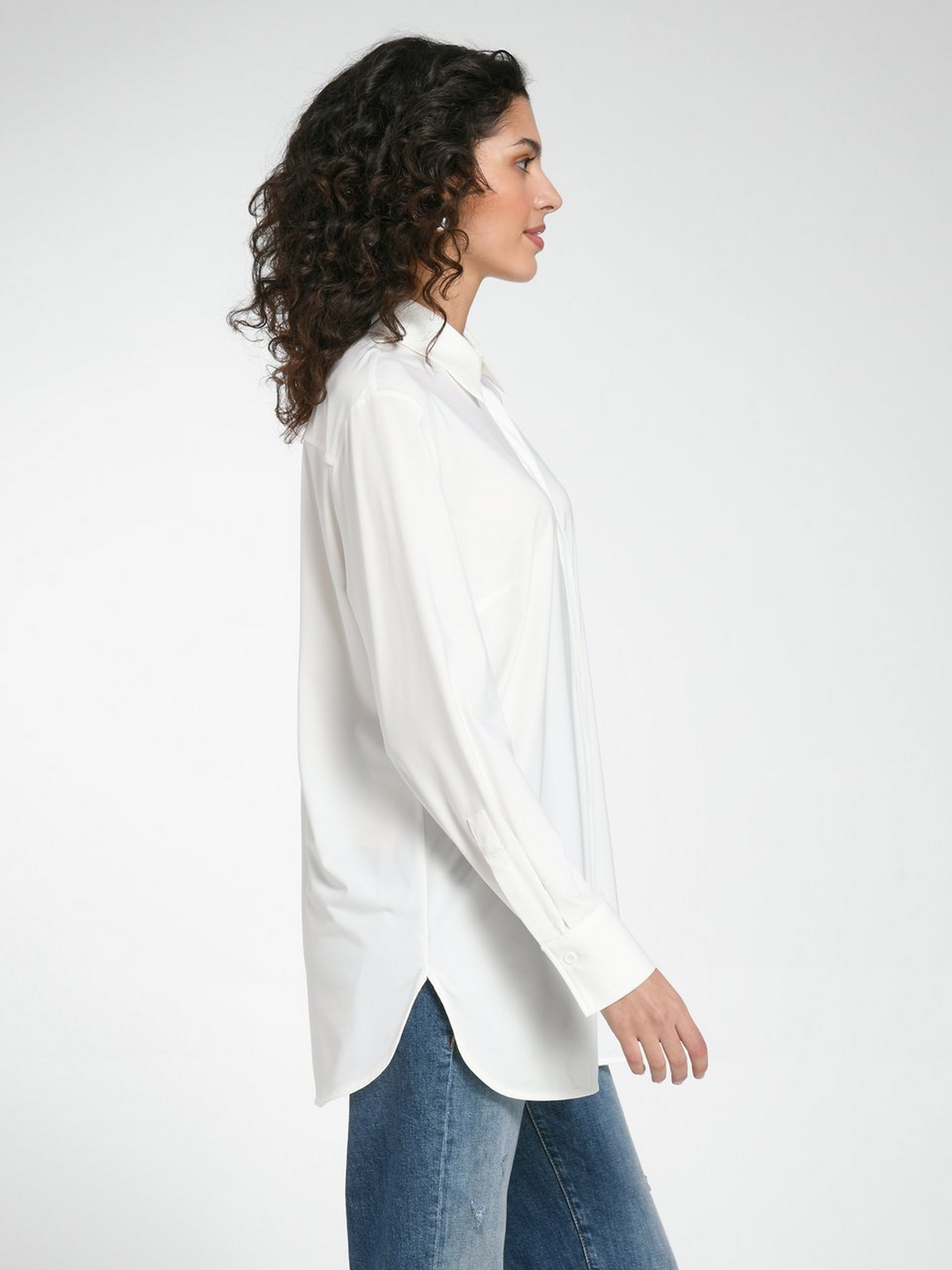 Jersey-Long-Bluse