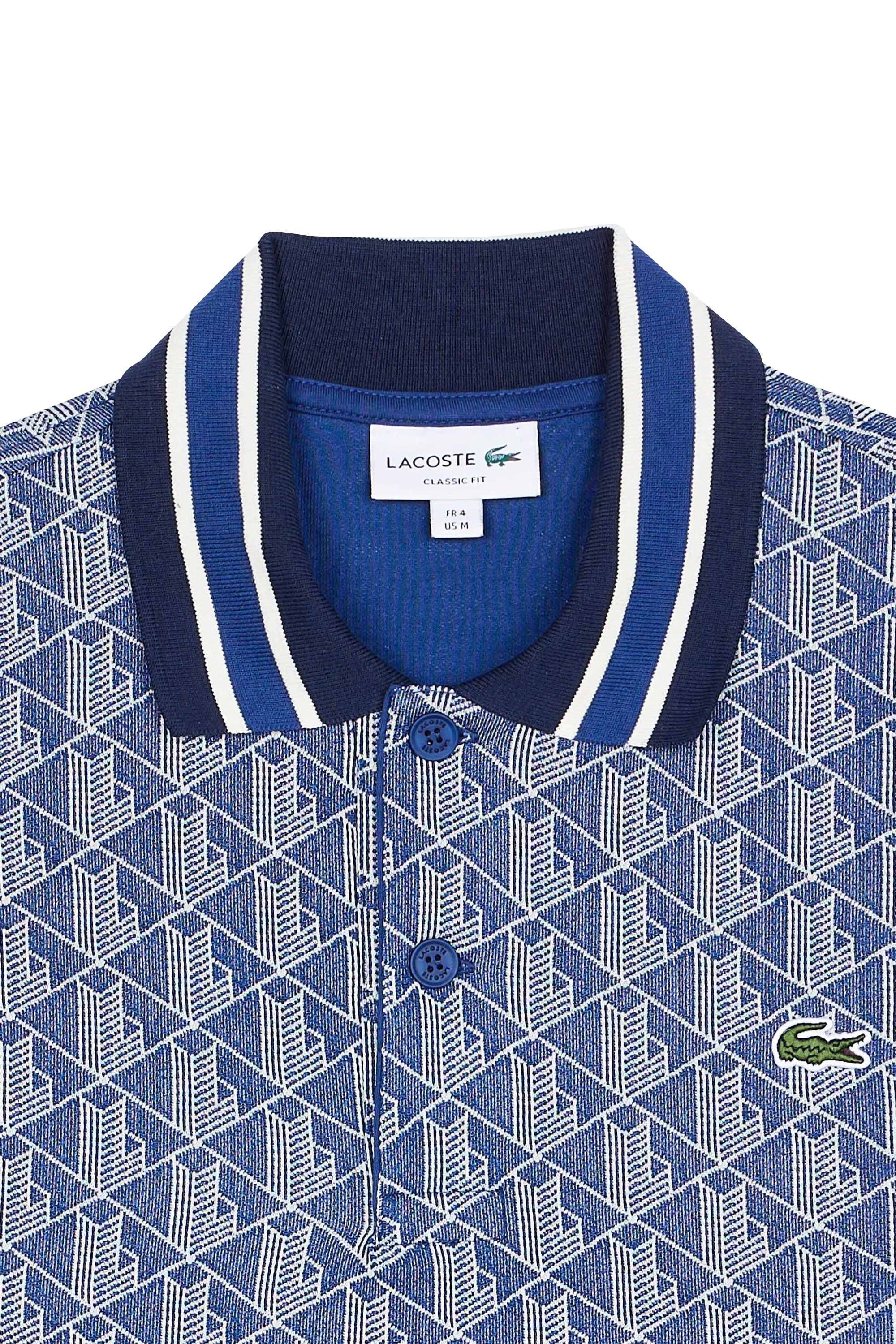 LACOSTE Polo THE BLEND MONOG QIE METHY Bleu