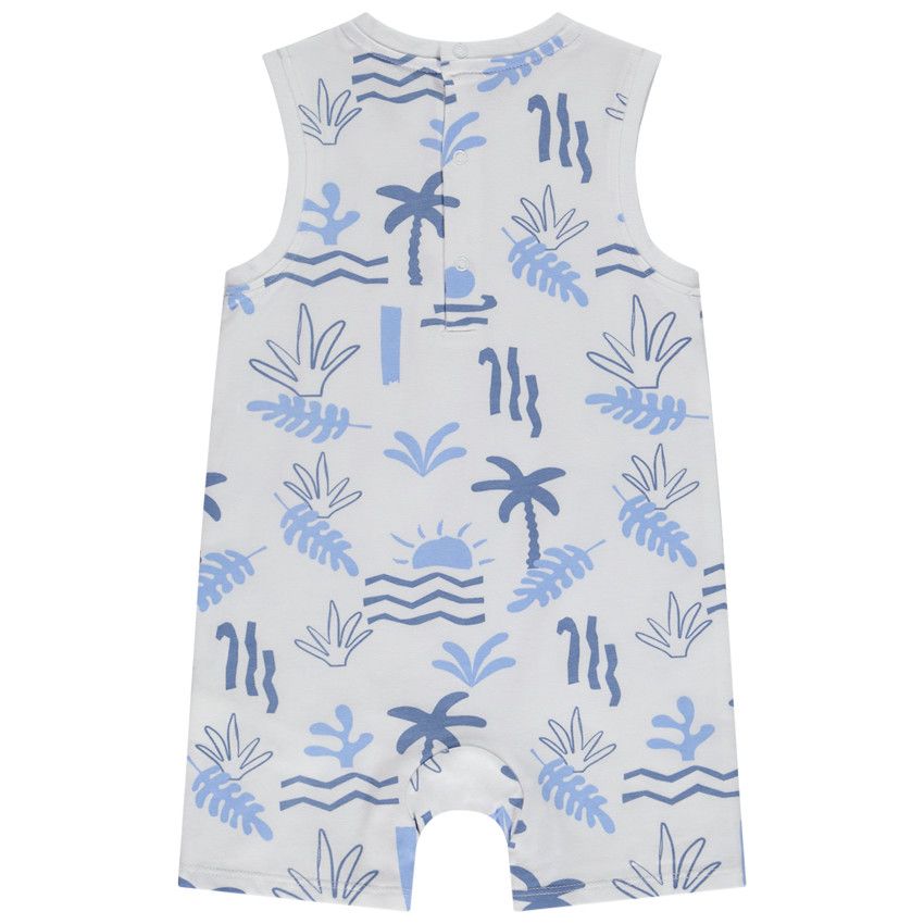 Lot de 2 combishorts fantaisie esprit Mykonos pour bébé garçon - Blanc
